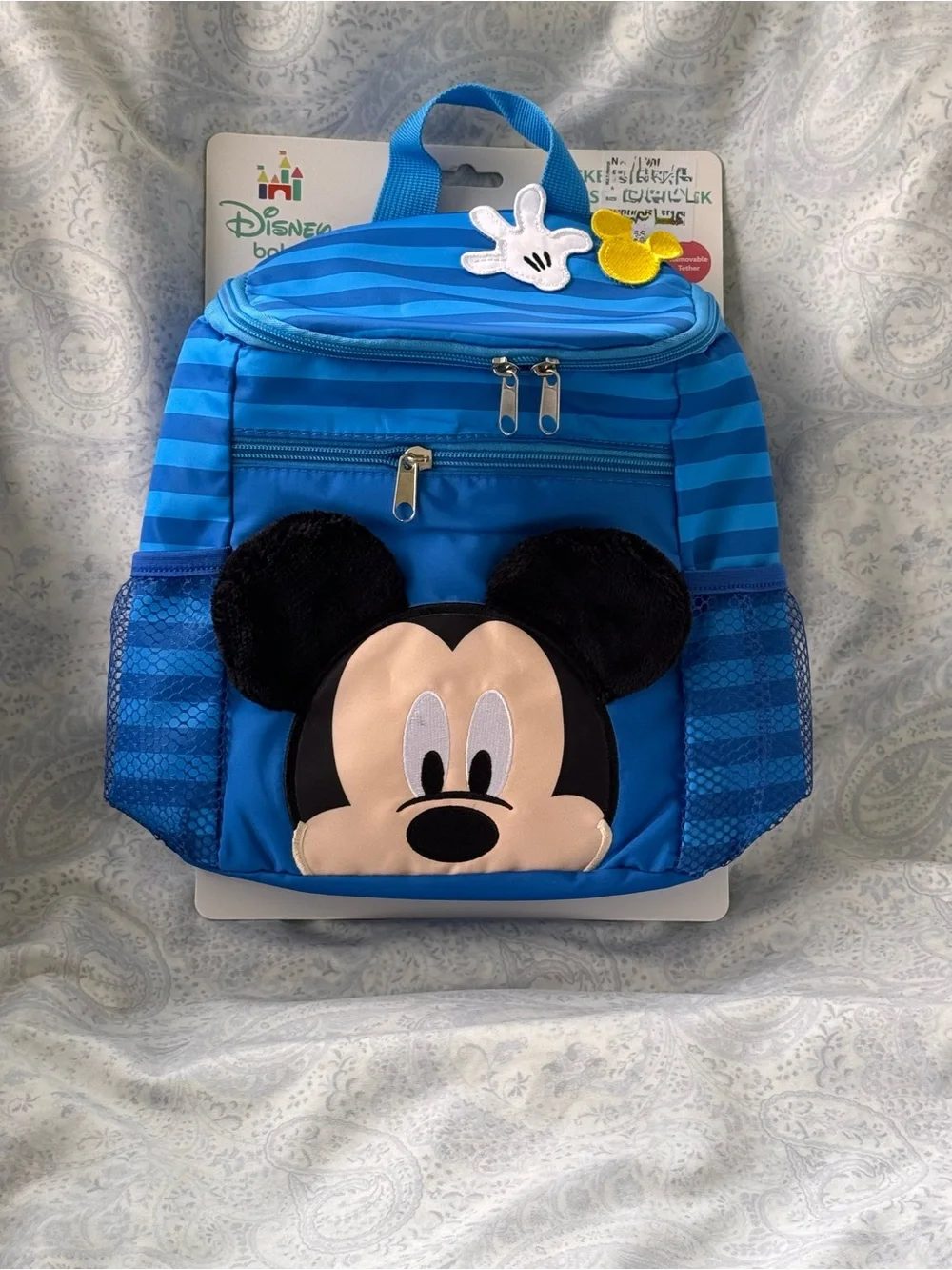 Disney Mickey Mouse Toddler Insulated Safety Harness Backpack - removable tether